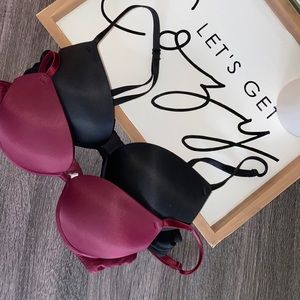 34 B push up PINK bras.
